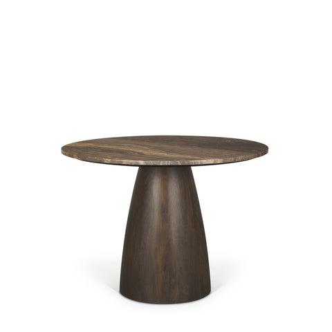 Allyson 42" Cappuccino Marble Round Dining Table-1