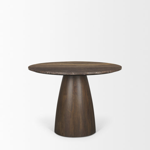 Allyson 42" Cappuccino Marble Round Dining Table-3