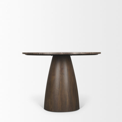 Allyson 42" Cappuccino Marble Round Dining Table-4
