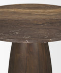 Allyson 42" Cappuccino Marble Round Dining Table-5