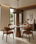 Allyson 42" Savar Pink Marble Round Dining Table 