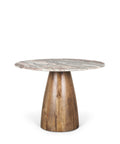 Allyson 42" Savar Pink Marble Round Dining Table -1