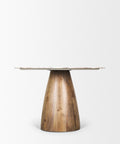 Allyson 42" Savar Pink Marble Round Dining Table -3