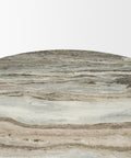Allyson 42" Solid Grey Marble Round Dining Table -2