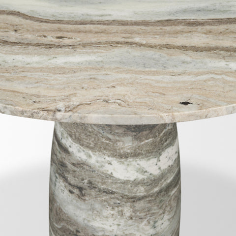 Allyson 42" Solid Grey Marble Round Dining Table -3