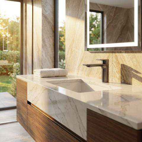 Alpha Brushed Black Chrome Single Hole Bathroom Faucet