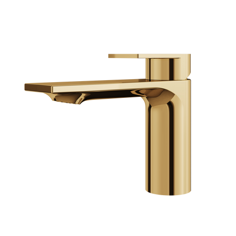 Alpha Polished Gold Single Hole Faucet Aquabrass