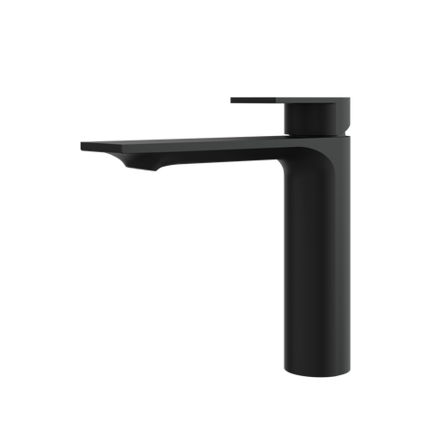 Alpha Tall Black Single Hole Bathroom Faucet