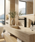Alpha Tall Black Single Hole Bathroom Faucet