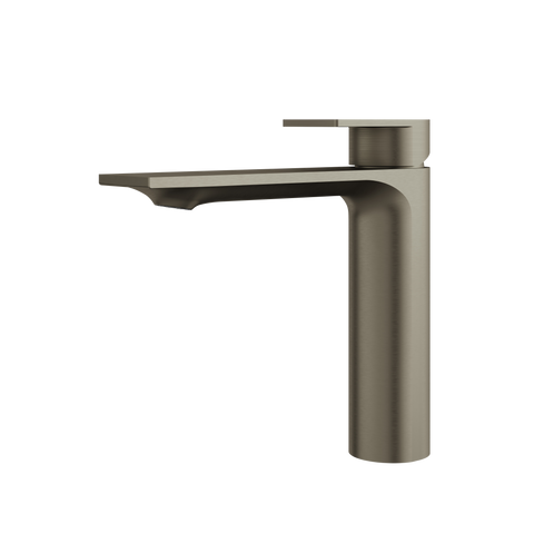 Alpha Tall Brushed Black Chrome Single Hole Bathroom Faucet