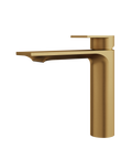 Alpha Tall Brushed Gold Single Hole Bathroom Faucet