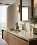 Alpha Tall Polished Chrome Single Hole Bathroom Faucet - Aquabrass