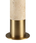 Amadora Travertine and Antique Brass Table Lamp -3