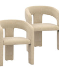 Amara Beige Modern Upholstered Dining Chair - Set of 2-1