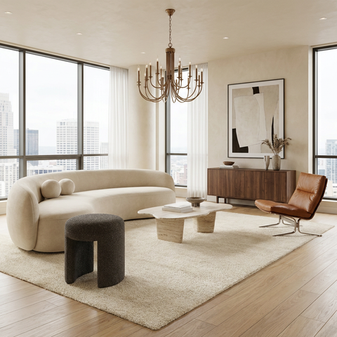 Amarion Taupe Boucle Stool