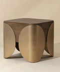 Amarula Dark Brown Timber-Look Concrete End Table-1