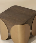 Amarula Dark Brown Timber-Look Concrete End Table-2