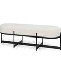 Amelia Cream Boucle Bench-1