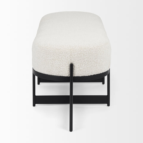Amelia Cream Boucle Bench-2
