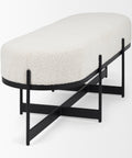 Amelia Cream Boucle Bench-3