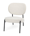 Amelia Cream Boucle & Black Metal Accent Chair-1
