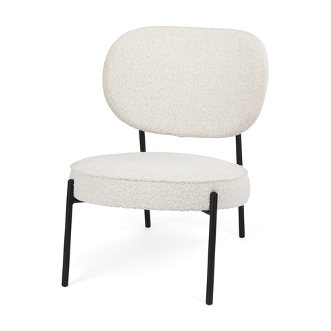 Amelia Cream Boucle & Black Metal Accent Chair-1