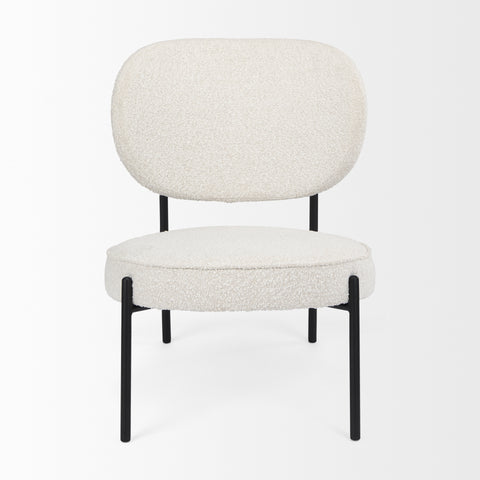 Amelia Cream Boucle & Black Metal Accent Chair-2