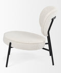 Amelia Cream Boucle & Black Metal Accent Chair-3