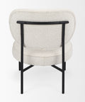 Amelia Cream Boucle & Black Metal Accent Chair-4