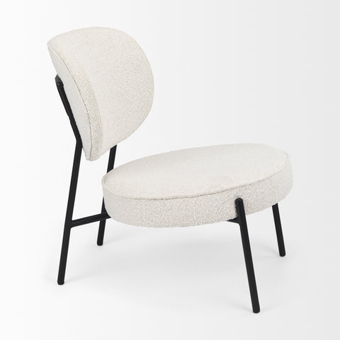 Amelia Cream Boucle & Black Metal Accent Chair-5
