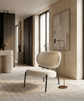 Amelia Cream Boucle & Black Metal Accent Chair