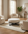 Amelia Cream Boucle Ottoman 