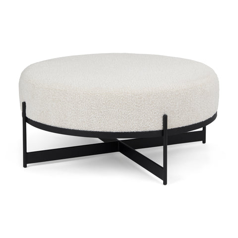 Amelia Cream Boucle Ottoman -1
