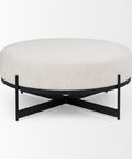 Amelia Cream Boucle Ottoman -2