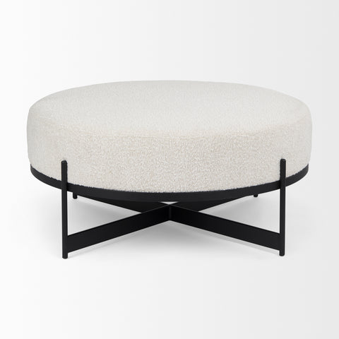 Amelia Cream Boucle Ottoman -2