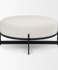 Amelia Cream Boucle Ottoman -3