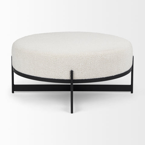 Amelia Cream Boucle Ottoman -3