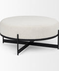 Amelia Cream Boucle Ottoman -4