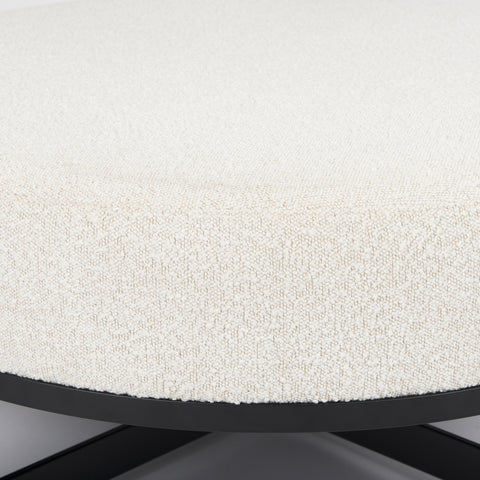 Amelia Cream Boucle Ottoman -6