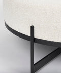 Amelia Cream Boucle Ottoman -7