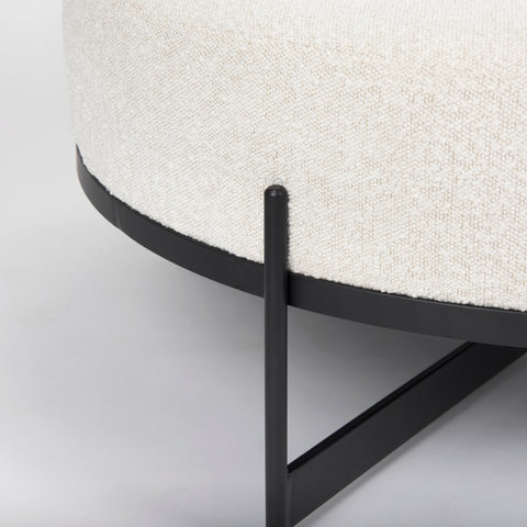 Amelia Cream Boucle Ottoman -7