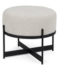 Amelia Cream Boucle Pouf-1