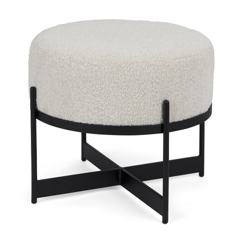 Amelia Cream Boucle Pouf-1