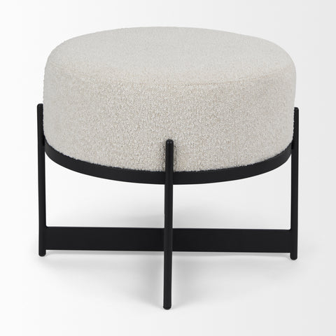 Amelia Cream Boucle Pouf-3