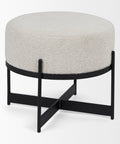 Amelia Cream Boucle Pouf-4