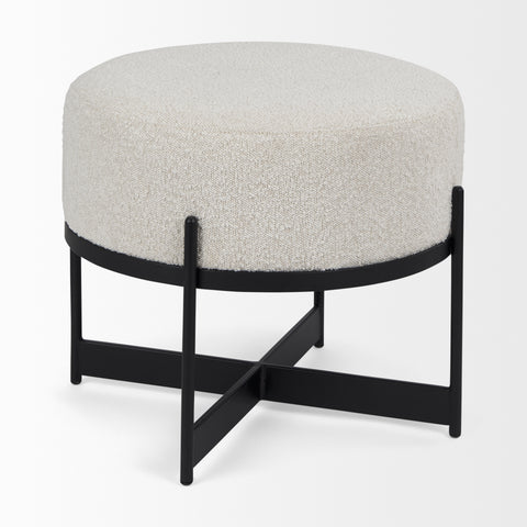 Amelia Cream Boucle Pouf-4