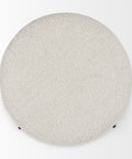 Amelia Cream Boucle Pouf-5