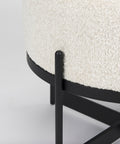 Amelia Cream Boucle Pouf-7