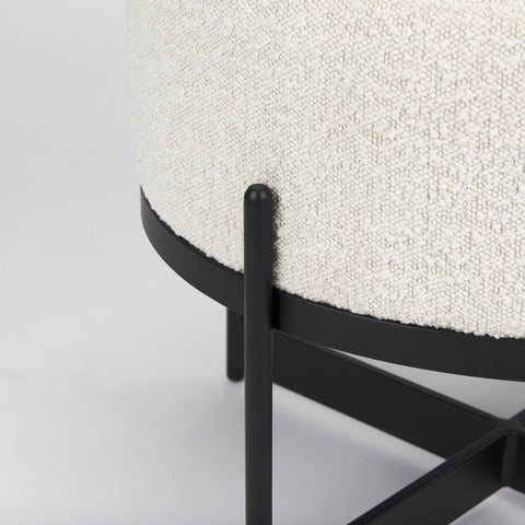 Amelia Cream Boucle Pouf-7