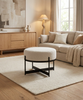 Amelia Cream Boucle Pouf
